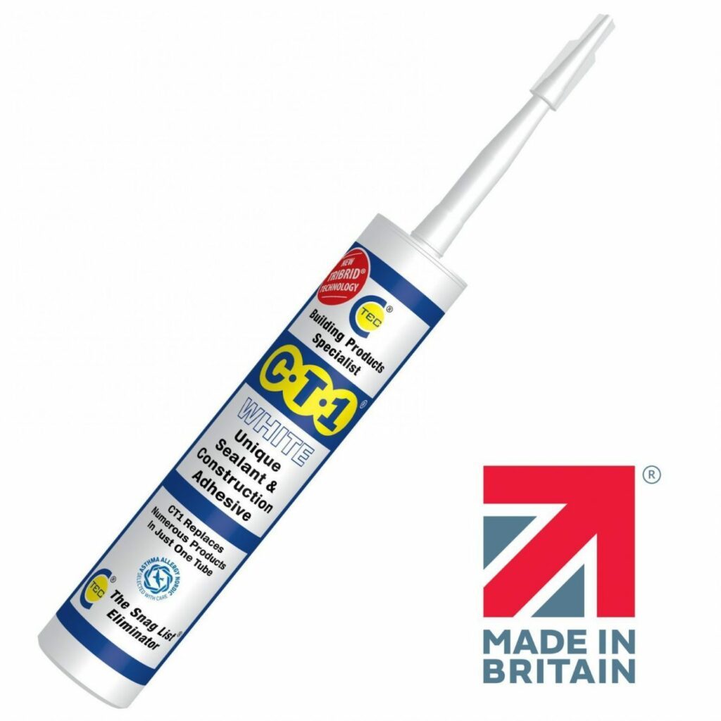 CT1 white sealant and construction adhesive tube